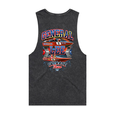 General Lee Ski Race Team Men's Stone Wash Tank